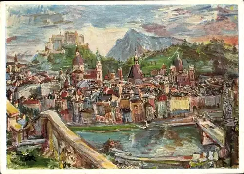 Künstler Ak Kokoschka, O., Salzburg in Österreich, Gesamtansicht