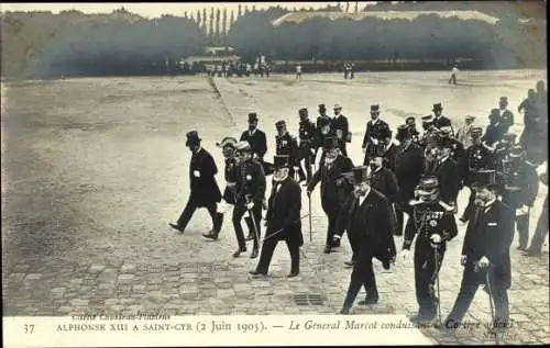 Ak Alphonse XIII a Saint Cyr, 2 Juin 1905, Le General Marcot