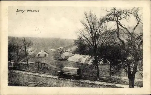 Ak Sivry Vilosnes sur Meuse Lothringen Meuse, Zeltlager