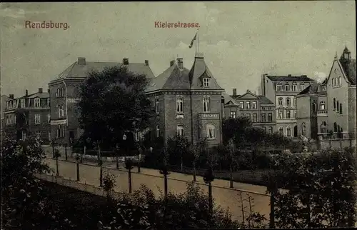 Ak Rendsburg in Schleswig Holstein, Kielerstraße