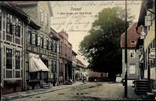 Ak Dassel am Solling, Oberstraße mit Poststraße