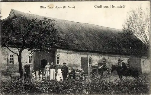 Ak Hennstedt in Dithmarschen, Altes Bauernhaus