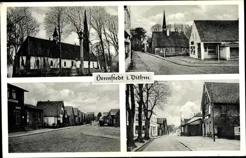 Ak Hennstedt in Dithmarschen, Ortsansichten, Kirche