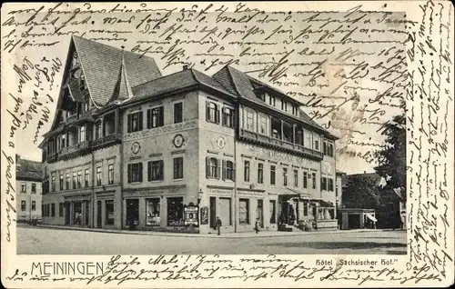 Ak Meiningen in Thüringen, Hotel Sächsischer Hof