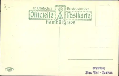 Ak Hamburg, 16. Deutsches Bundesschießen 1909, Victoria Bar