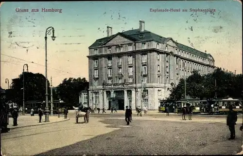 Ak Hamburg Mitte Altstadt, Esplanade Hotel am Stephansplatz