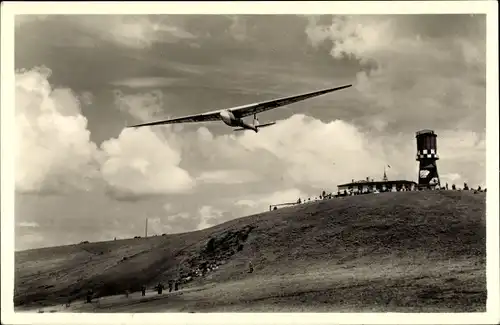 Ak Gersfeld in der Rhön Hessen, Wasserkuppe, Segelflug, Start zur Ferne