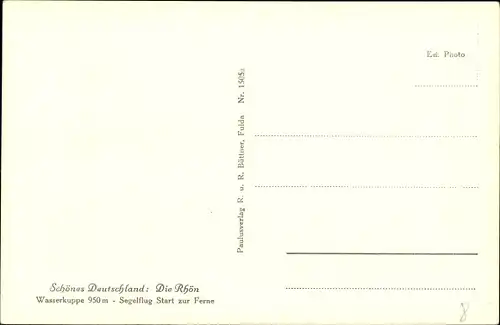 Ak Gersfeld in der Rhön Hessen, Wasserkuppe, Segelflug, Start zur Ferne