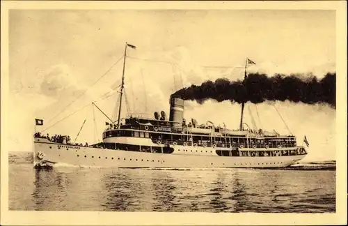 Ak Luxusdampfer Deutschland auf See, Swinemünder Dampfschifffahrts AG