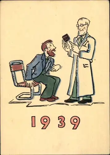 Ak Behandlung hämorrhoidaler Erkrankungen 1939, Xylidrin, Chemische Werke Albert, Wiesbaden Biebrich