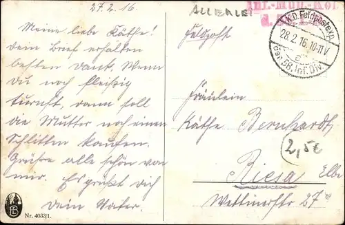 Künstler Ak Schneider, Rud., Horchposten, Kinder in Uniformen, Regenschirm