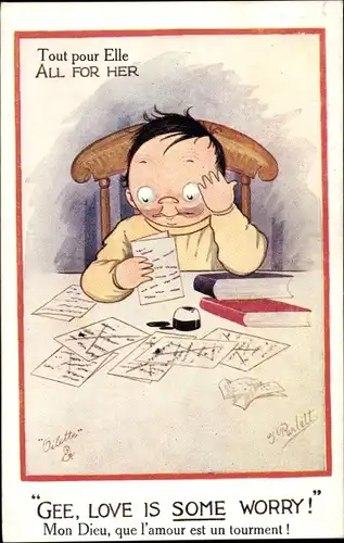 Künstler Ak All for her, Love is some worry