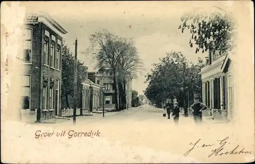 Ak Gorredijk Opsterland Friesland Niederlande, Straßenpartie