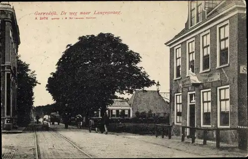 Ak Gorredijk Opsterland Friesland Niederlande, De weg naar Langezwaag