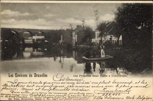Ak Stalle Uccle Ukkel Brüssel, Les Pêcheries Saint Pierre