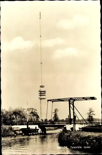 Ak Smilde Drenthe Niederlande, Televisle toren, Fernsehturm