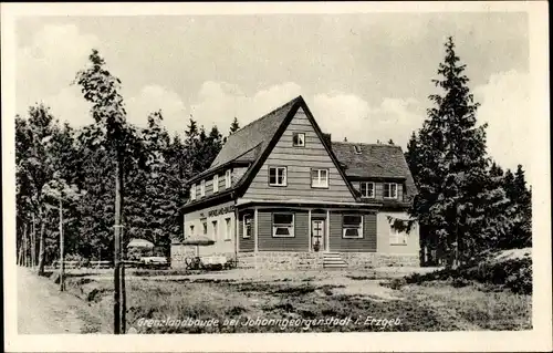Ak Johanngeorgenstadt im Erzgebirge Sachsen, Grenzlandbaude