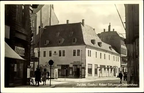Ak Zwickau in Sachsen, Robert-Schumann-Geburtshaus, Reisebüro