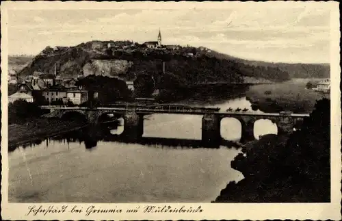 Ak Hohnstädt Grimma in Sachsen, Partie an der Muldenbrücke