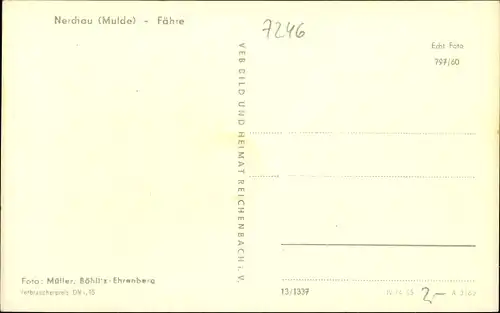 Ak Nerchau Grimma in Sachsen, Fähre, Mulde