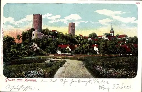 Ak Kohren Sahlis Frohburg Sachsen, Teilansicht