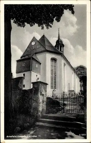 Ak Arnsfeld Mildenau im Erzgebirge, Kirche