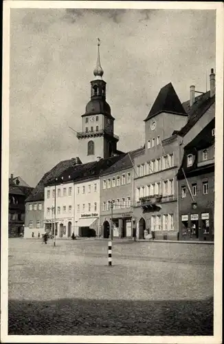 Ak Frankenberg in Sachsen, Marktplatz, Geschäfte