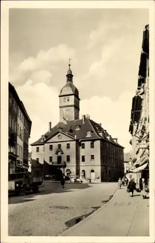 Ak Bad Langensalza in Thüringen, Marktstraße mit Rathaus