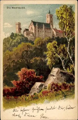 Künstler Litho Eisenach, Wartburg, Thee Messmer