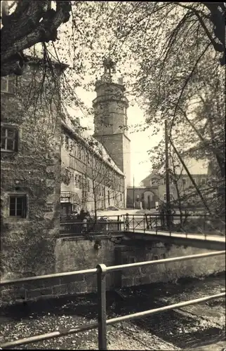 Ak Ohrdruf in Thüringen, Schlossbrücke und Turm