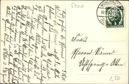 Ak Mühlhausen in Thüringen, Rathaushof mit Brunnen, Torbögen