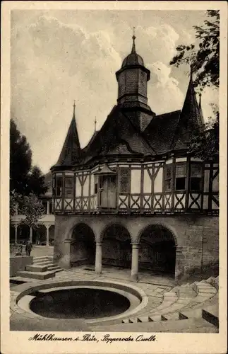 Ak Popperode Mühlhausen in Thüringen, Popperöder Quelle, Brunnenhaus