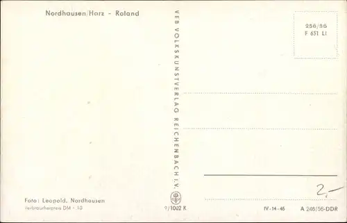 Ak Nordhausen am Harz Thüringen, Roland