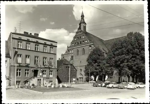 Foto Ak Bad Wilsnack in der Prignitz, Marktplatz, Rathaus