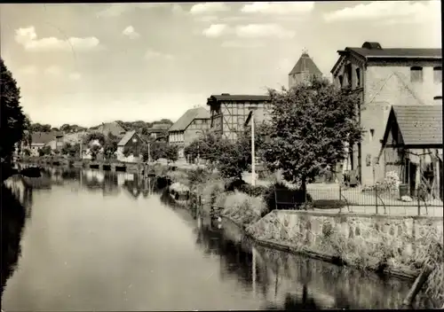 Ak Plau am See Mecklenburg, Strandstraße, Wohnhäuser