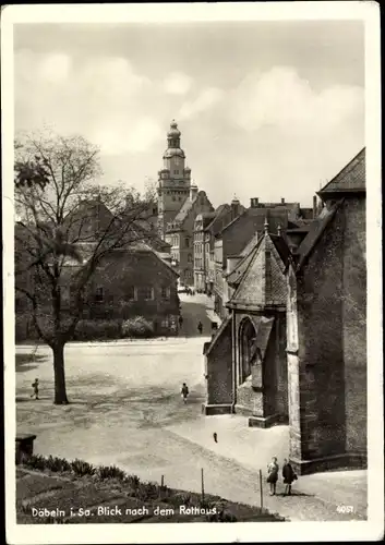 Ak Döbeln in Sachsen, Blick nach dem Rathaus