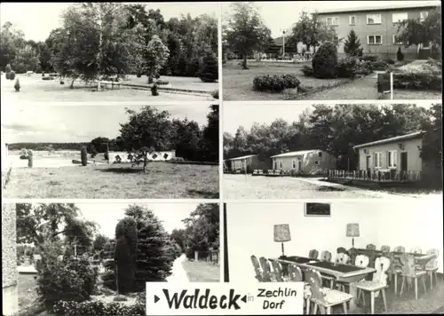 Foto Ak Zechlin Rheinsberg in der Mark, Waldeck, Park, Gebäude, Speiseraum