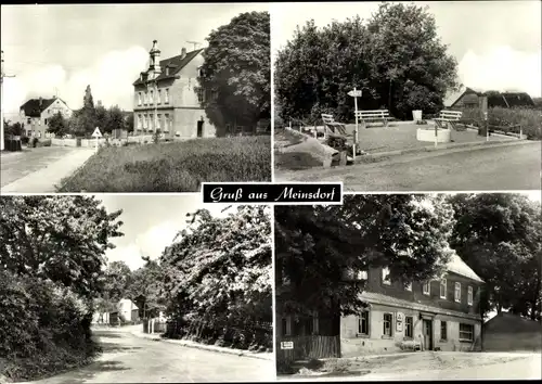 Ak Meinsdorf Callenberg in Sachsen, Gebäude, Platz, Straße