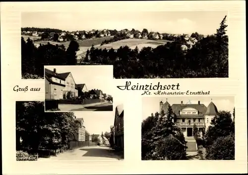 Ak Heinrichsort Callnberg Lichtenstein in Sachsen, Ortsansicht, Gebäude, Straße