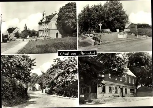Ak Meinsdorf Callenberg in Sachsen, Straße, Gebäude, Platz
