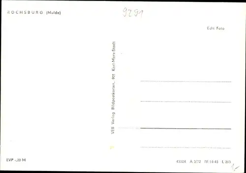 Ak Rochsburg Lunzenau in Sachsen, Ortsansicht mit Mulde