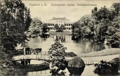 Ak Frankfurt am Main, Zoologischer Garten, Gesellschaftshaus
