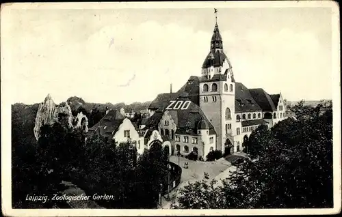 Ak Leipzig in Sachsen, Zoologischer Garten