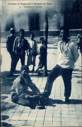Ak Algerien, Scénes et Types, Yaouleds et Cireurs