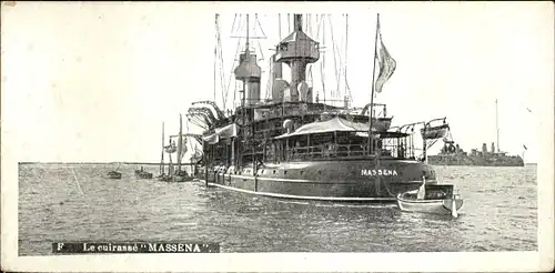Ak Französisches Kriegsschiff, Massena, Cuirasse