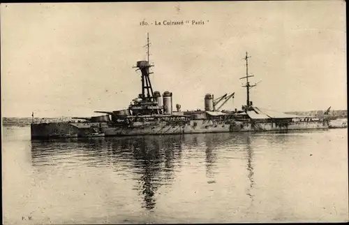 Ak Französisches Kriegsschiff, Paris, Cuirasse
