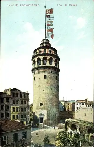 Ak Konstantinopel Istanbul Türkei, Tour de Galata