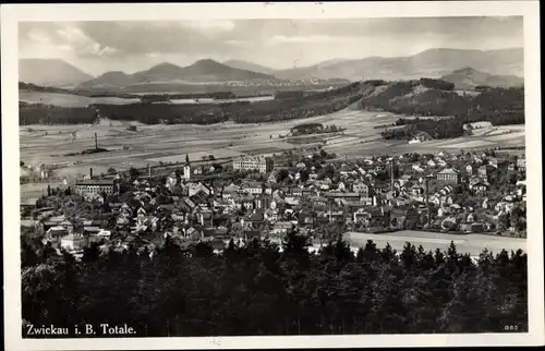 Ak Cvikov Zwickau in Böhmen Region Reichenberg, Totale