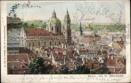 Ak Praha Prag Tschechien, St. Niklaskirche