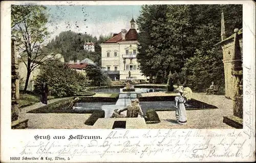 Ak Salzburg in Österreich, Schloss Hellbrunn